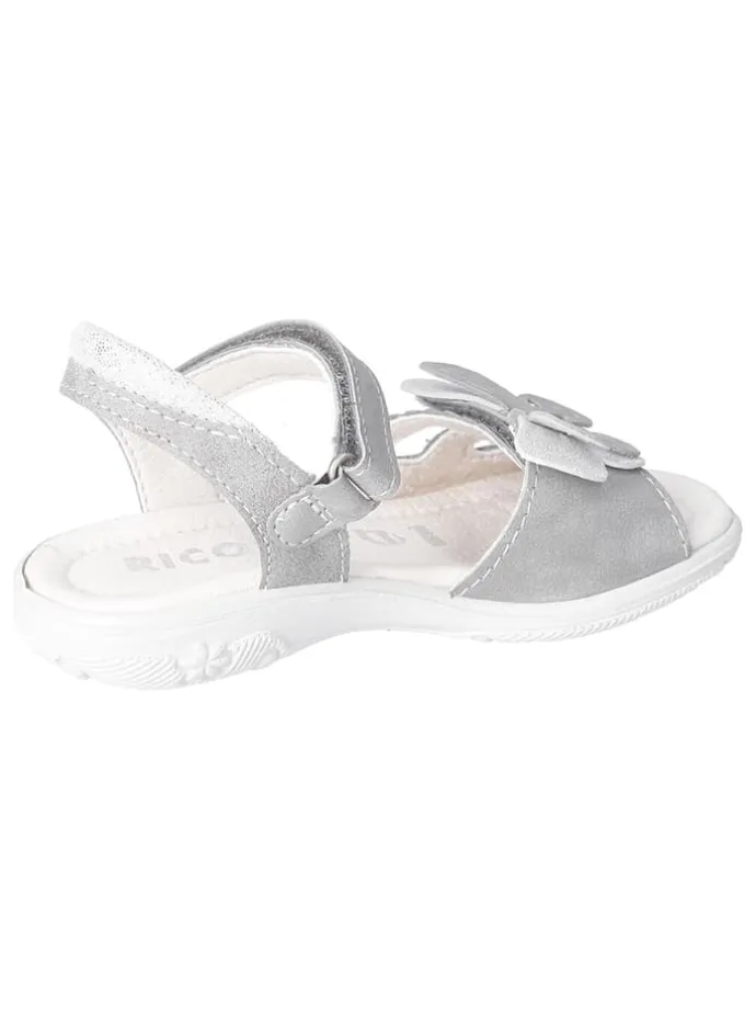 Leder-Sandalen "Kelebek" in Silber