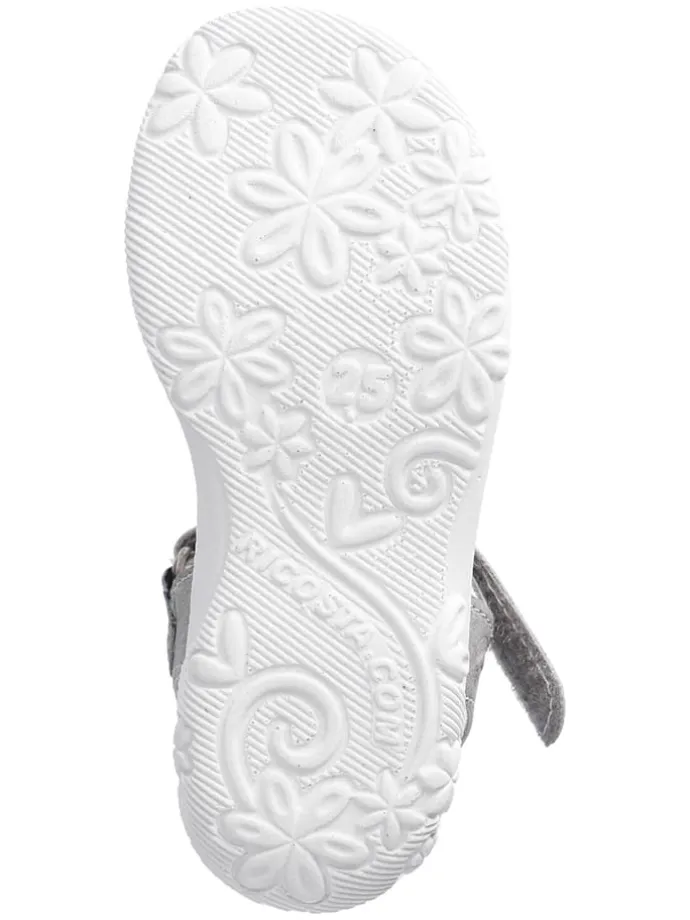 Leder-Sandalen "Kelebek" in Silber