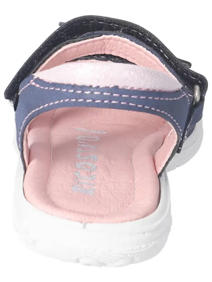 Leder-Sandalen "Kelebek" in Dunkelblau