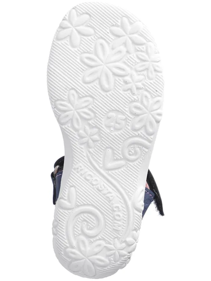 Leder-Sandalen "Kelebek" in Dunkelblau