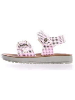 Leder-Sandalen "Kimama" in Weiß/ Lila