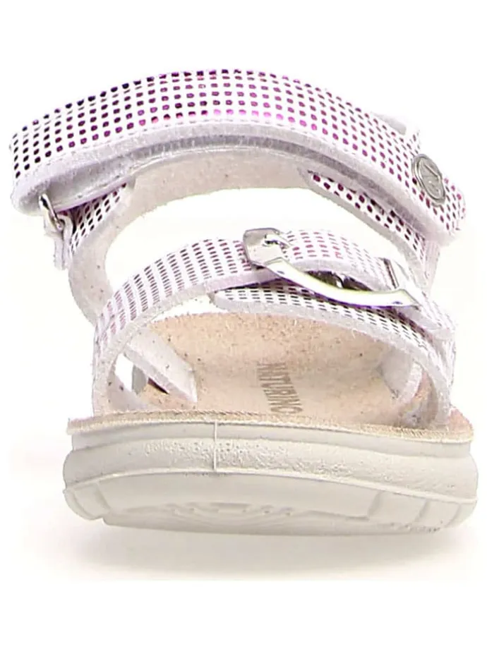 Leder-Sandalen "Kimama" in Weiß/ Lila