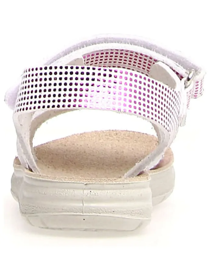Leder-Sandalen "Kimama" in Weiß/ Lila