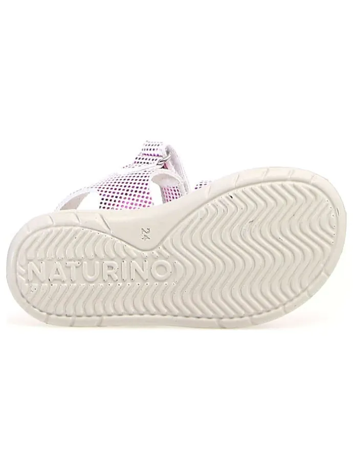 Leder-Sandalen "Kimama" in Weiß/ Lila