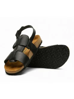 Leder-Sandalen "Likya" in Schwarz