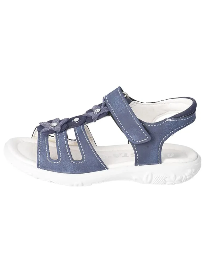Leder-Sandalen "Lorena" in Dunkelblau