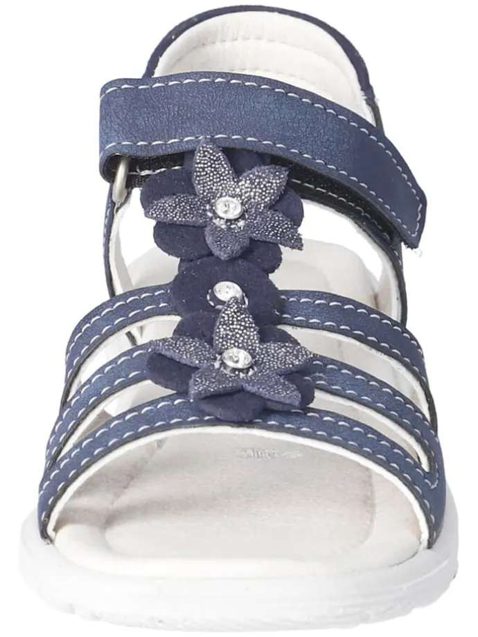 Leder-Sandalen "Lorena" in Dunkelblau