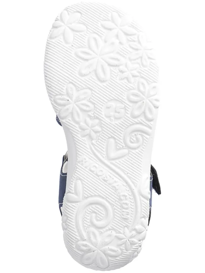 Leder-Sandalen "Lorena" in Dunkelblau
