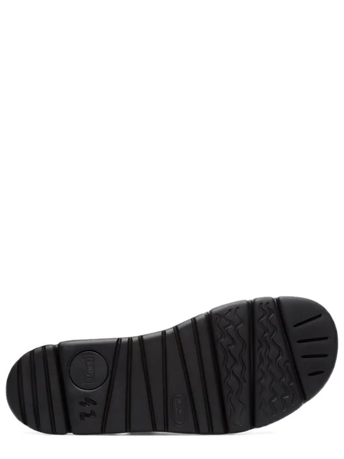 Leder-Sandalen "Oruga" in Schwarz