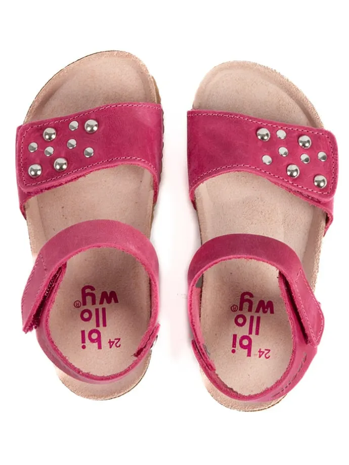 Leder-Sandalen "Rosso" in Pink