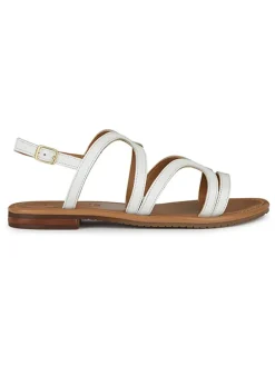 Leder-Sandalen "Sozy" in Weiß