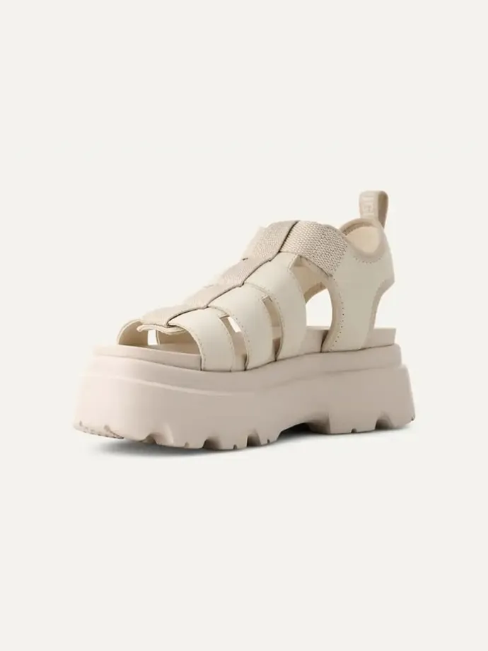 Leder-Sandaletten "Cora" in Creme
