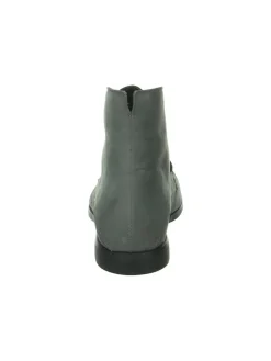 Leder-Schnprschuhe in Grau