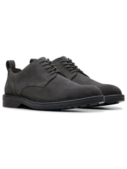 Leder-Schnürschuhe "Aldwin" in Anthrazit