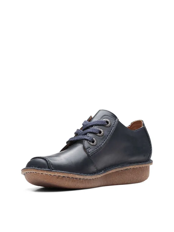 Leder-Schnürschuhe "Funny Dream" in Dunkelblau