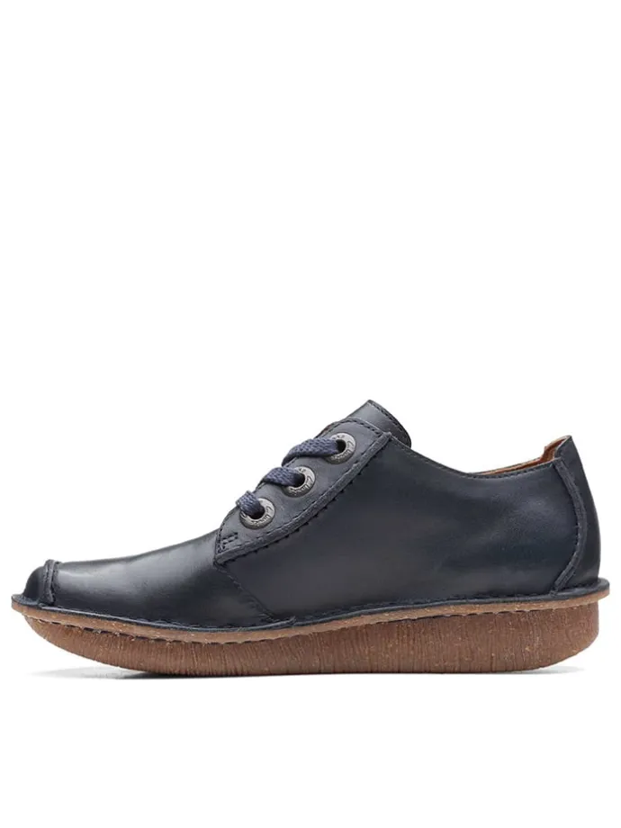 Leder-Schnürschuhe "Funny Dream" in Dunkelblau