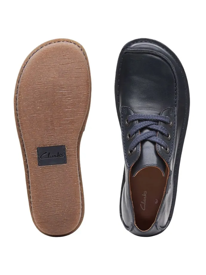 Leder-Schnürschuhe "Funny Dream" in Dunkelblau