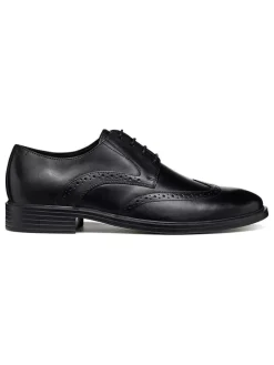 Leder-Schnürschuhe "Gladwin" in Schwarz