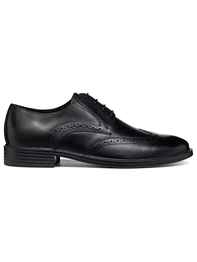 Leder-Schnürschuhe "Gladwin" in Schwarz