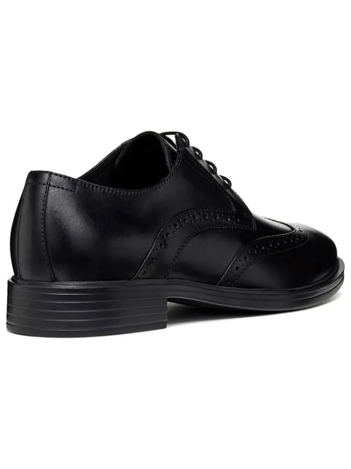 Leder-Schnürschuhe "Gladwin" in Schwarz