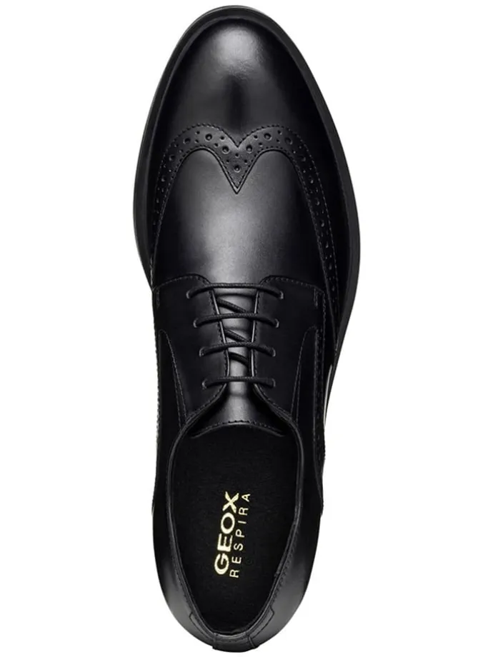 Leder-Schnürschuhe "Gladwin" in Schwarz
