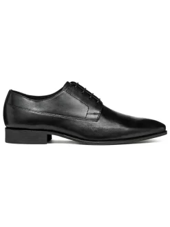 Leder-Schnürschuhe "High Life" in Schwarz