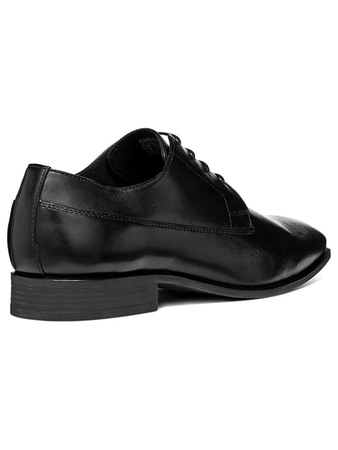 Leder-Schnürschuhe "High Life" in Schwarz