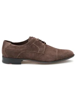 Leder-Schnürschuhe in Braun
