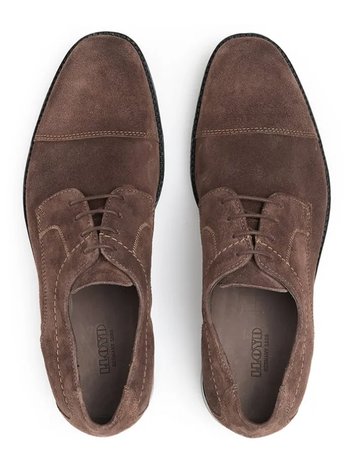 Leder-Schnürschuhe in Braun