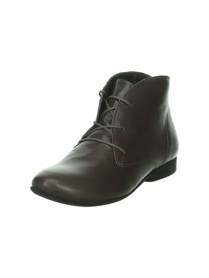 Leder-Schnürschuhe in Braun