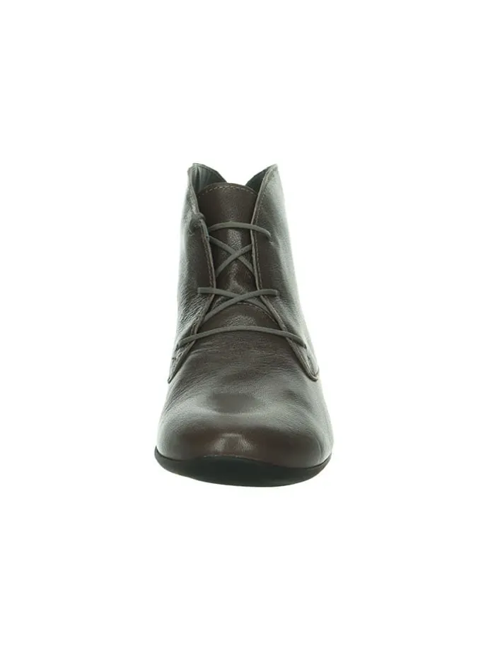 Leder-Schnürschuhe in Braun