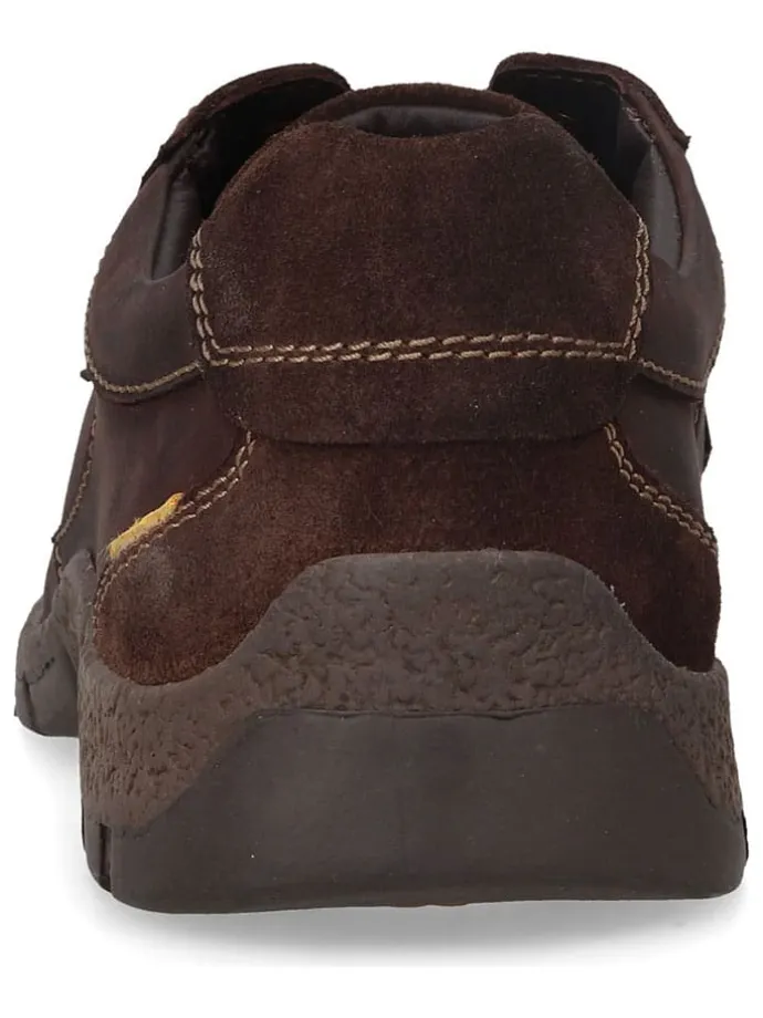 Leder-Schnürschuhe in Braun