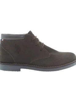 Leder-Schnürschuhe in Braun