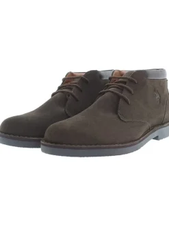 Leder-Schnürschuhe in Braun