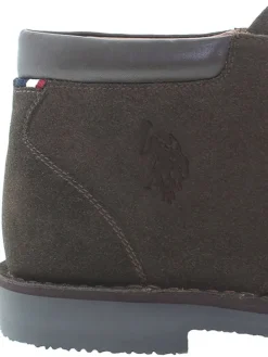 Leder-Schnürschuhe in Braun
