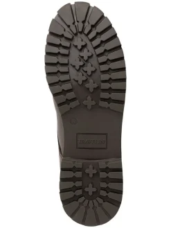 Leder-Schnürschuhe in Braun