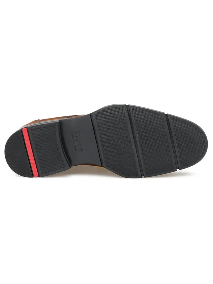 Leder-Schnürschuhe in Braun