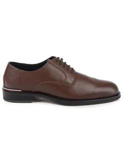 Leder-Schnürschuhe in Braun