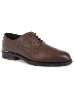 Leder-Schnürschuhe in Braun