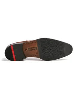 Leder-Schnürschuhe in Hellbraun