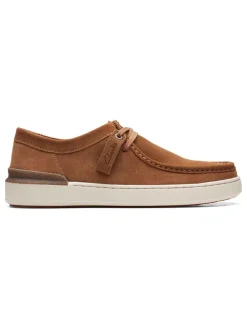 Leder-Schnürschuhe in Hellbraun