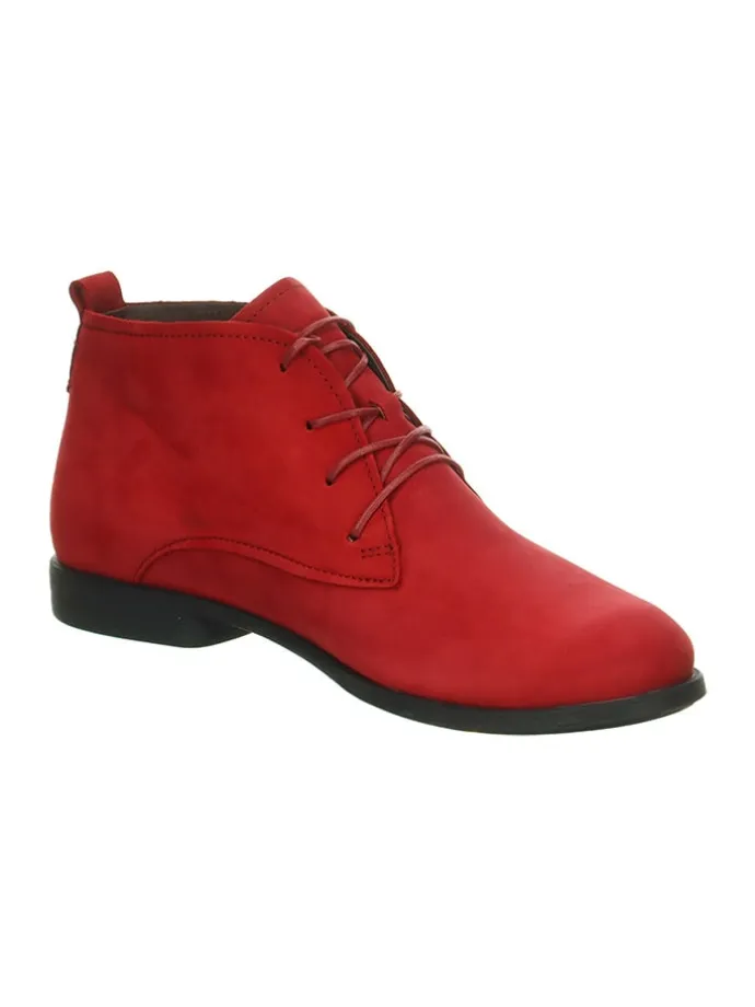 Leder-Schnürschuhe in Rot