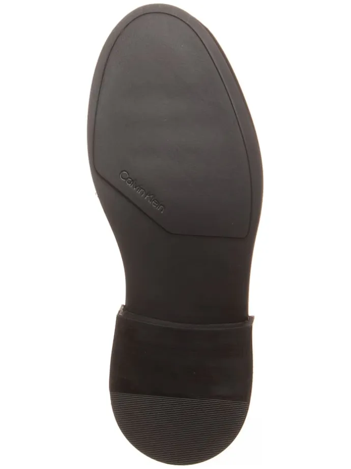 Leder-Schnürschuhe in Schwarz