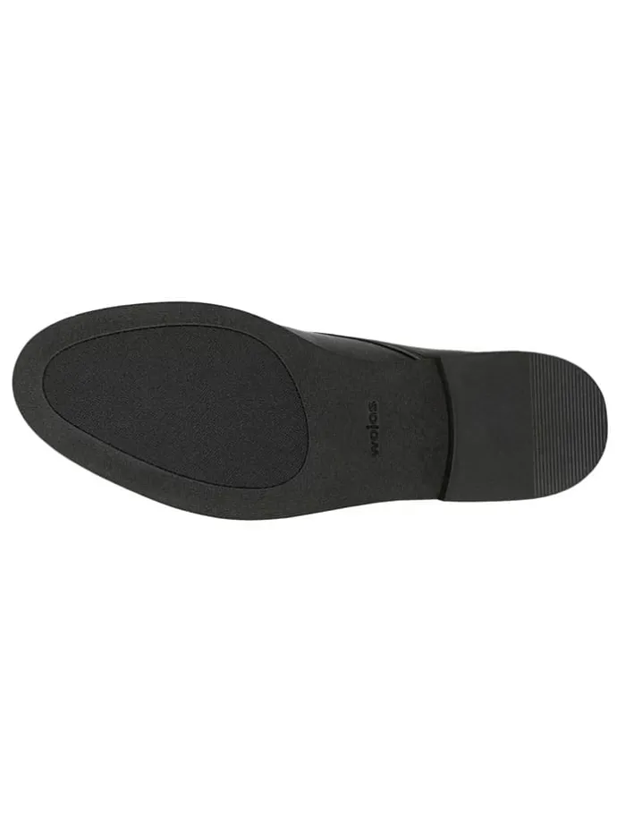 Leder-Schnürschuhe in Schwarz