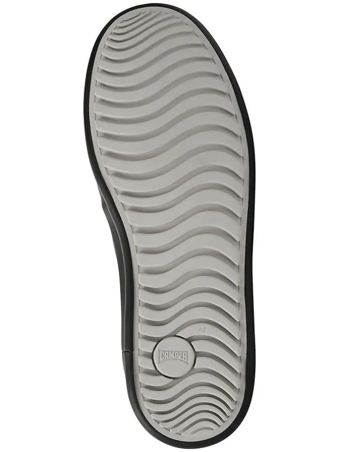 Leder-Schnürschuhe in Schwarz