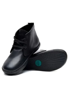 Leder-Schnürschuhe in Schwarz