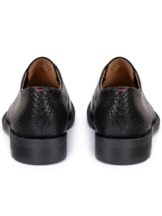Leder-Schnürschuhe in Schwarz