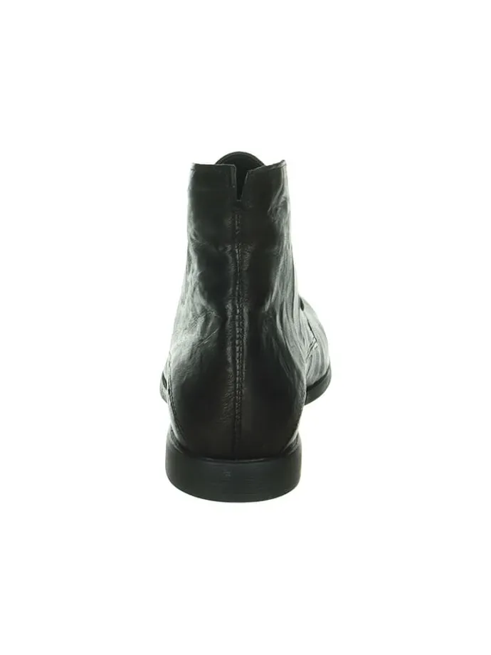 Leder-Schnürschuhe in Schwarz