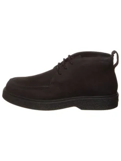 Leder-Schnürschuhe in Schwarz