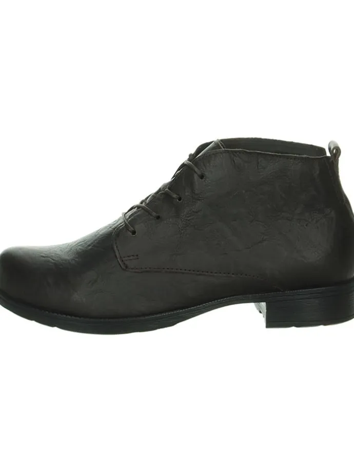 Leder-Schnürschuhe in Schwarz